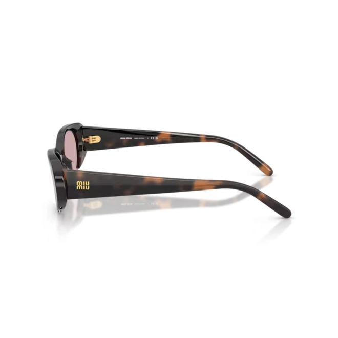 Óculos de Sol Miu Miu 0MU C05SU 23A91C52 Acetato Marrom Mesclado com lentes na cor Rosa Espelhado 3