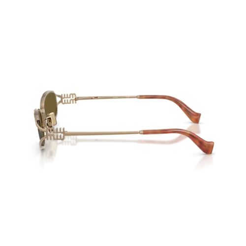 Óculos de Sol Miu Miu 0MU C51S 7OE09Z54 Metal Rose com lentes na cor Marrom Escuro