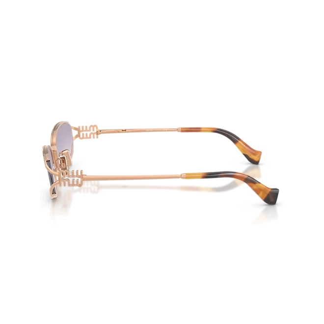 Óculos de Sol Miu Miu 0MU C51S ZVF04O54 Metal Rose com lentes na cor Cinza Degradê 3