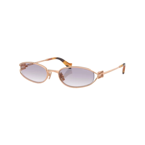 Óculos de Sol Miu Miu 0MU C51S ZVF04O54 Metal Rose com lentes na cor Cinza Degradê