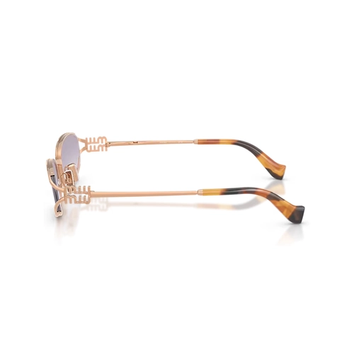 Óculos de Sol Miu Miu 0MU C51S ZVF04O54 Metal Rose com lentes na cor Cinza Degradê