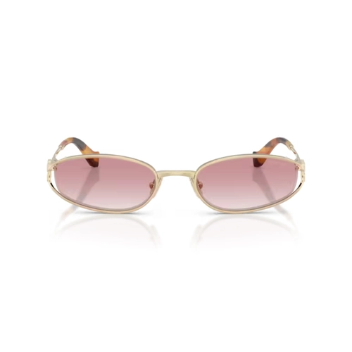 Óculos de Sol Miu Miu 0MU C51S ZVN70O54 Metal Dourado com lentes na cor Rosa Degradê