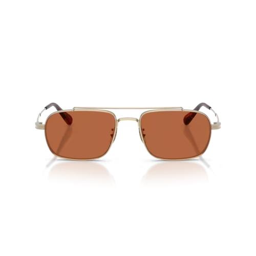 Óculos de Sol Oliver Peoples 0OV1382ST 50355352 Metal Dourado com lentes na cor Laranja