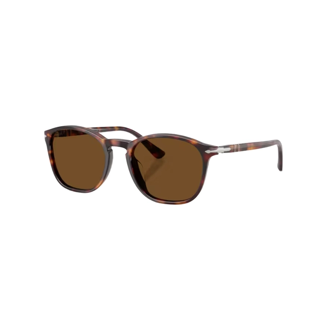 Óculos de Sol Persol 0PO3007SX 24/57 52 Acetato Marrom Mesclado com lentes na cor Marrom Polarizado 1