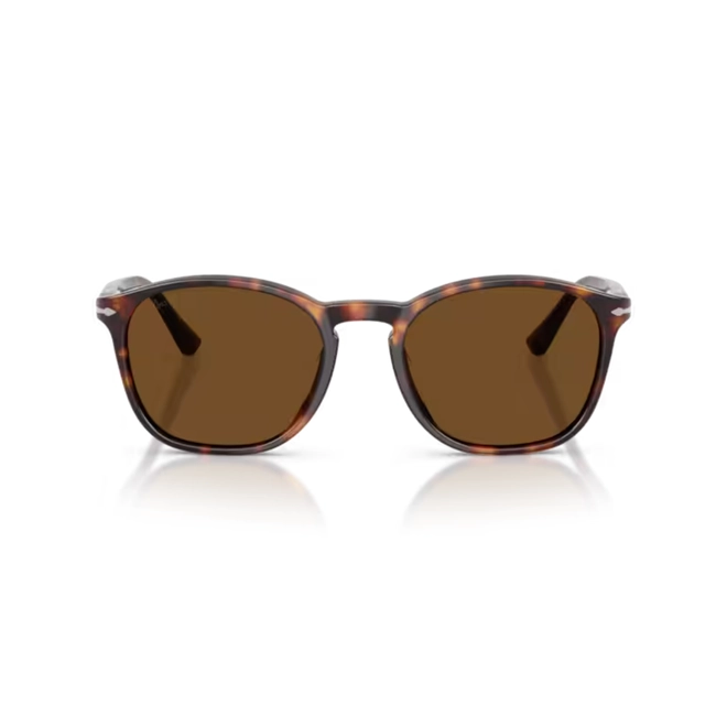 Óculos de Sol Persol 0PO3007SX 24/57 52 Acetato Marrom Mesclado com lentes na cor Marrom Polarizado 2