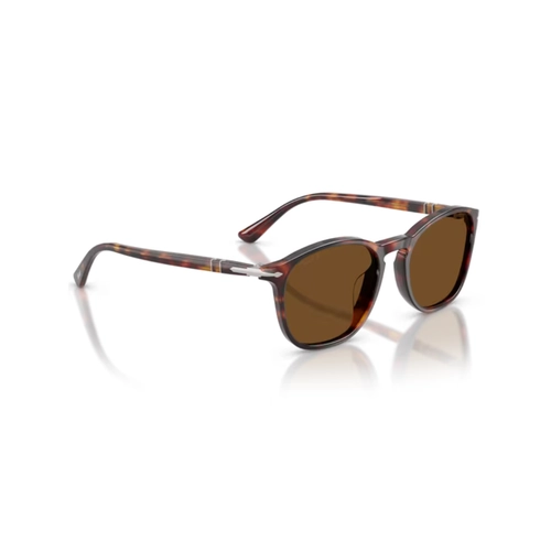 Óculos de Sol Persol 0PO3007SX 24/57 52 Acetato Marrom Mesclado com lentes na cor Marrom Polarizado