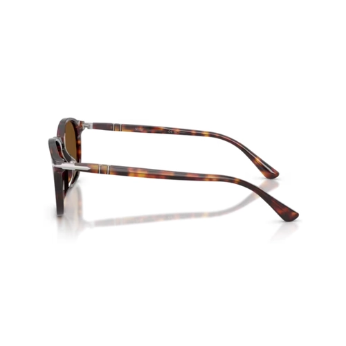 Óculos de Sol Persol 0PO3007SX 24/57 52 Acetato Marrom Mesclado com lentes na cor Marrom Polarizado