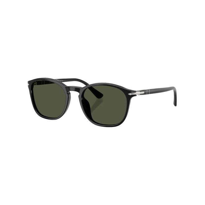 Óculos de Sol Persol 0PO3007SX 95/31 52 Acetato Preto com lentes na cor Verde 1