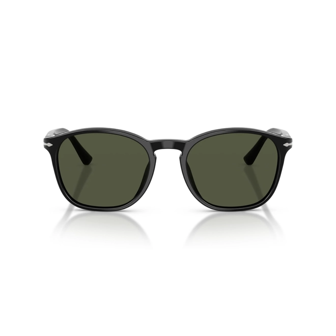 Óculos de Sol Persol 0PO3007SX 95/31 52 Acetato Preto com lentes na cor Verde 2