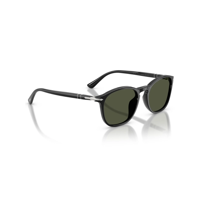 Óculos de Sol Persol 0PO3007SX 95/31 52 Acetato Preto com lentes na cor Verde 3