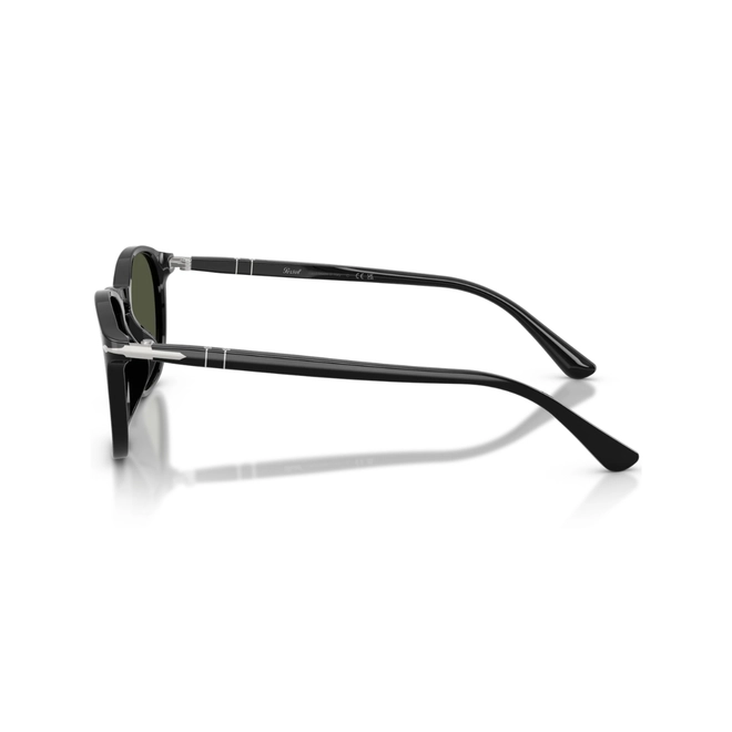 Óculos de Sol Persol 0PO3007SX 95/31 52 Acetato Preto com lentes na cor Verde 4