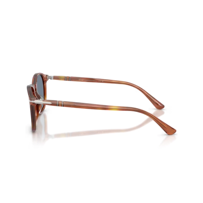 Óculos de Sol Persol 0PO3007SX 96/56 52 Acetato Marrom com lentes na cor Azul 4