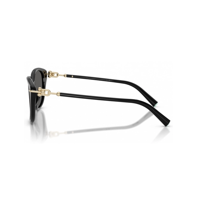Óculos de Sol Tiffany 0TF4267 8001S454 Acetato Preto com lentes na cor Fumê 3