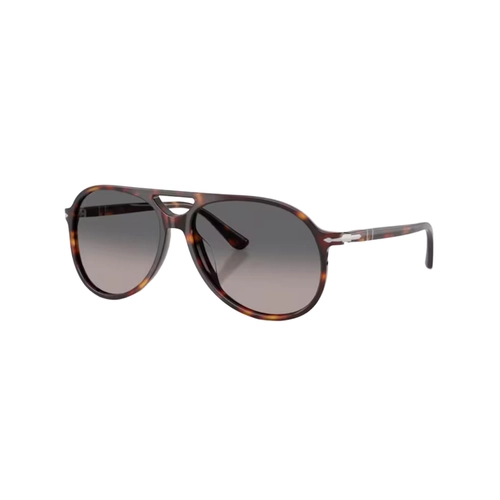 Óculos de Sol Persol 0PO3403S 24/M3 60 Acetato Marrom Mesclado com lentes na cor Cinza Degradê Polarizado