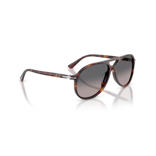 Óculos de Sol Persol 0PO3403S 24/M3 60 Acetato Marrom Mesclado com lentes na cor Cinza Degradê Polarizado