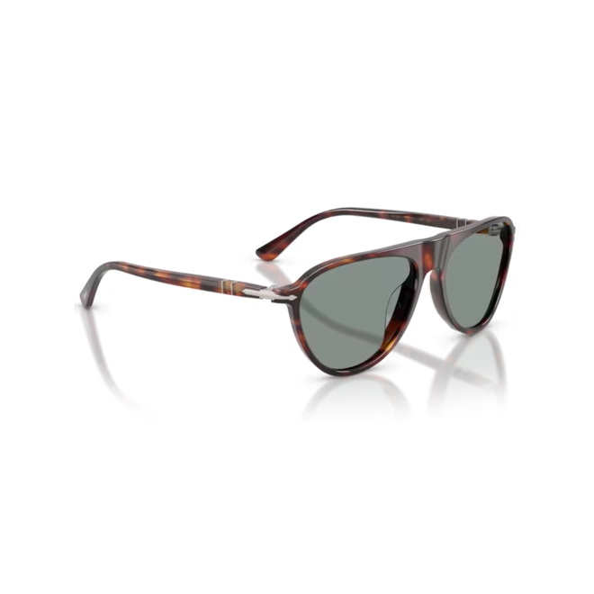 Óculos de Sol Persol 0PO3404S 24/56 57 Acetato Marrom Mesclado com lentes na cor Azul 3