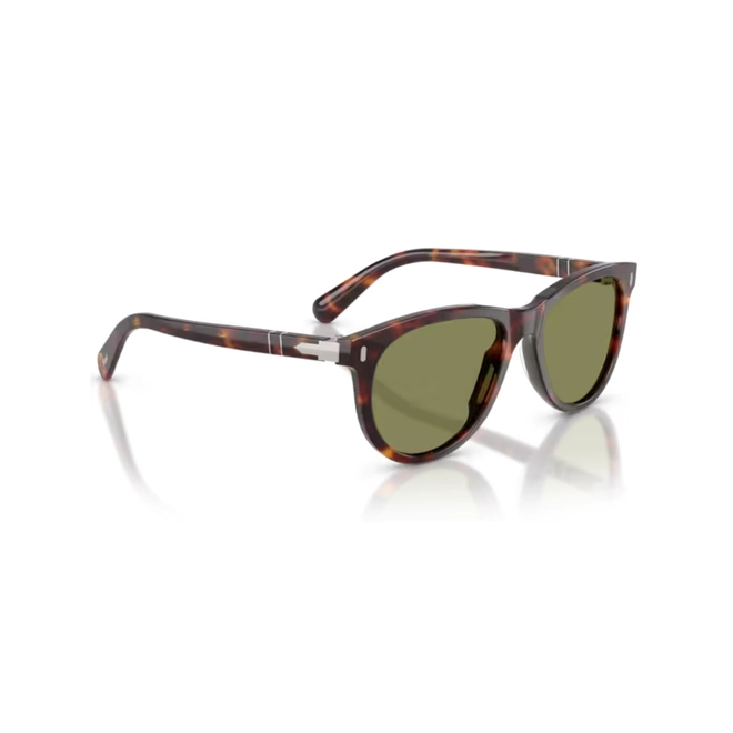 Óculos de Sol Persol 0PO3408S 24/4E 53 Acetato Marrom Mesclado com lentes na cor Verde 3