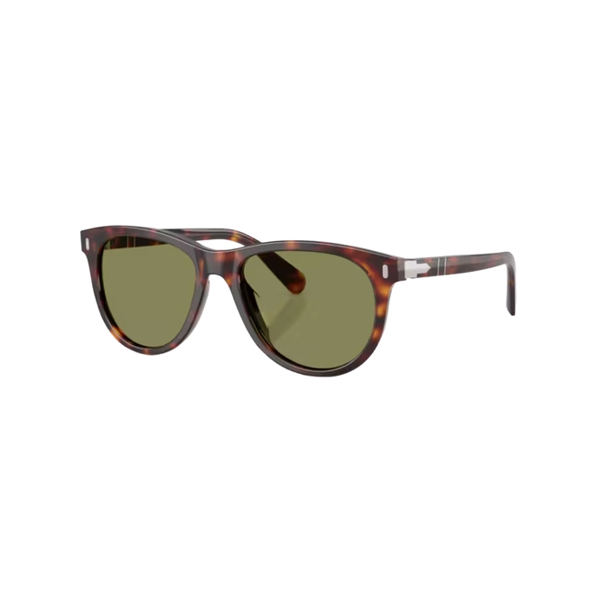 Óculos de Sol Persol 0PO3408S 24/4E 53 Acetato Marrom Mesclado com lentes na cor Verde 1