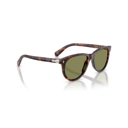 Óculos de Sol Persol 0PO3408S 24/4E 53 Acetato Marrom Mesclado com lentes na cor Verde