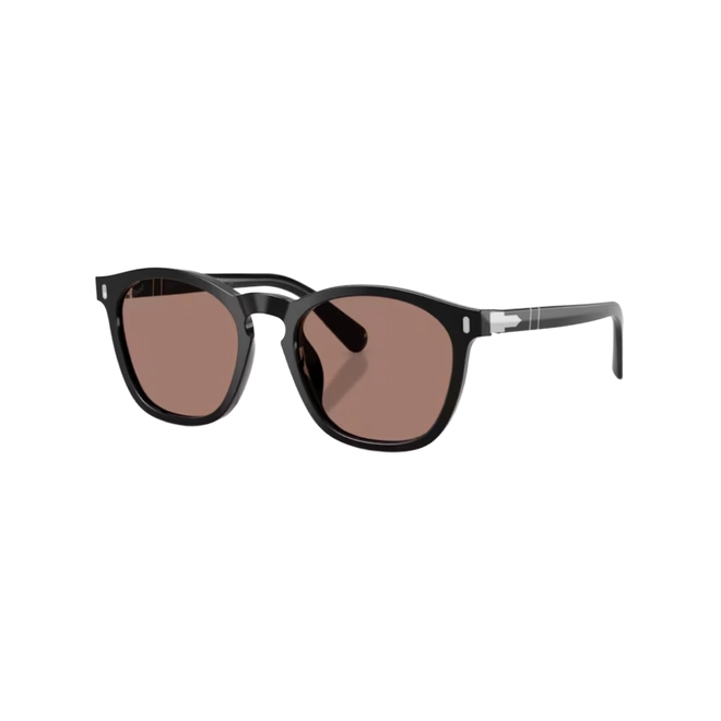 Óculos de Sol Persol 0PO3413S 95/B3 52 Acetato Preto com lentes na cor Marrom 1
