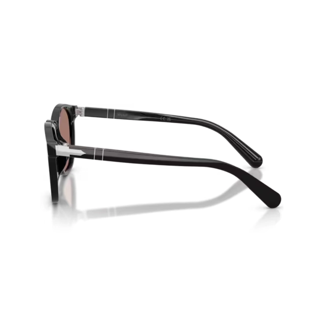 Óculos de Sol Persol 0PO3413S 95/B3 52 Acetato Preto com lentes na cor Marrom 4