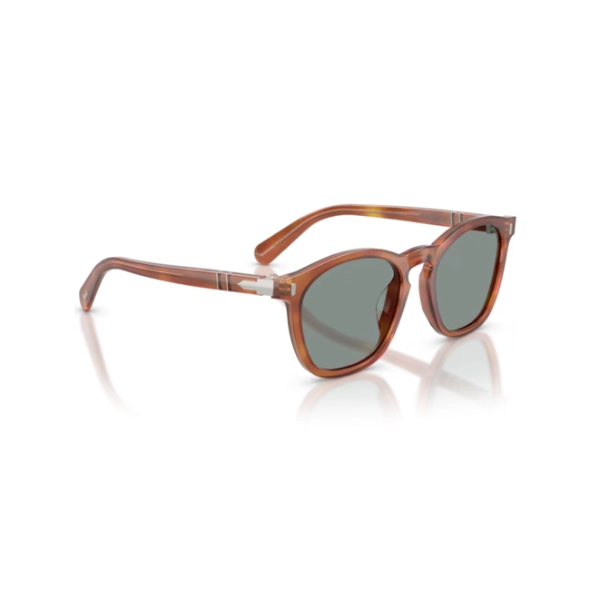 Óculos de Sol Persol 0PO3413S 96/56 52 Acetato Marrom com lentes na cor Azul 3