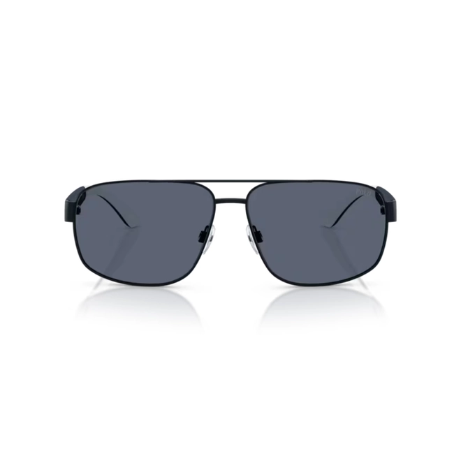 Óculos de Sol Polo Ralph Lauren 0PH3112 93038762 Metal Azul Marinho Fosco com lentes na cor Cinza 2