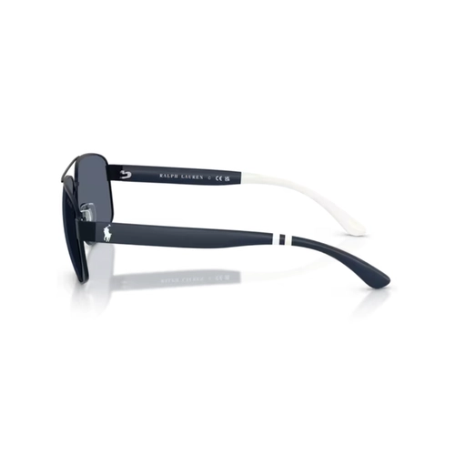 Óculos de Sol Polo Ralph Lauren 0PH3112 93038762 Metal Azul Marinho Fosco com lentes na cor Cinza