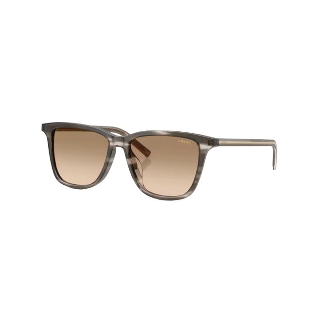 Óculos de Sol Prada 0PR D18SD 26O20S54 Acetato Cinza Mesclado com lentes na cor Marrom Degradê 1