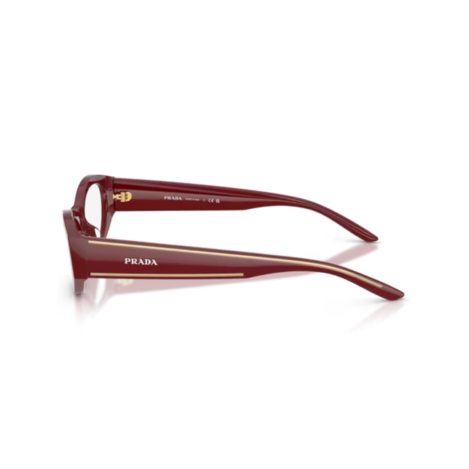 Óculos de Grau Prada 0PR D19VU 23L1O154 Acetato Vermelho 3