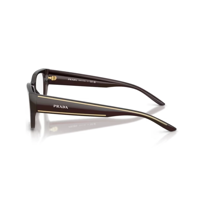 Óculos de Grau Prada 0PR D20V 27I1O155 Acetato Marrom Escuro 3