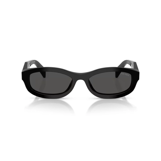 Óculos de Sol Prada 0PR D24S 16K08Z54 Acetato Preto com lentes na cor Cinza 2