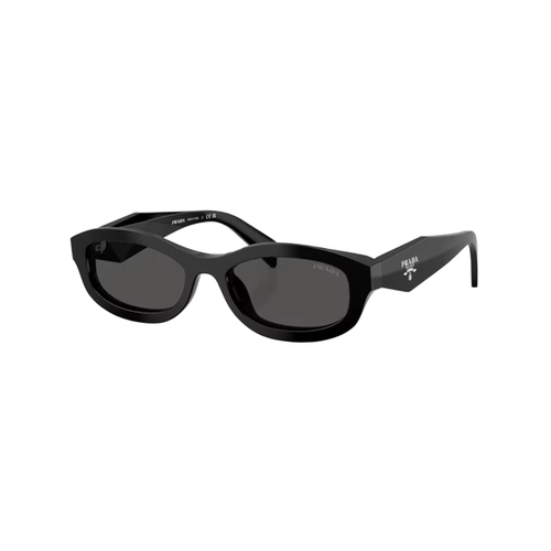 Óculos de Sol Prada 0PR D24S 16K08Z54 Acetato Preto com lentes na cor Cinza