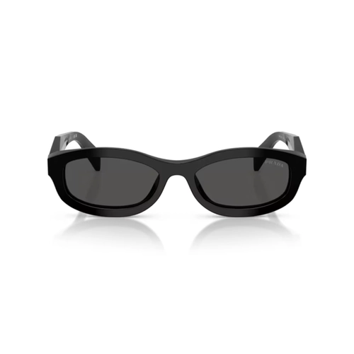 Óculos de Sol Prada 0PR D24S 16K08Z54 Acetato Preto com lentes na cor Cinza