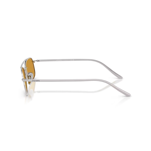 Óculos de Sol Prada 0PR D59S 1BC50P54 Metal Prata com lentes na cor Amarelo