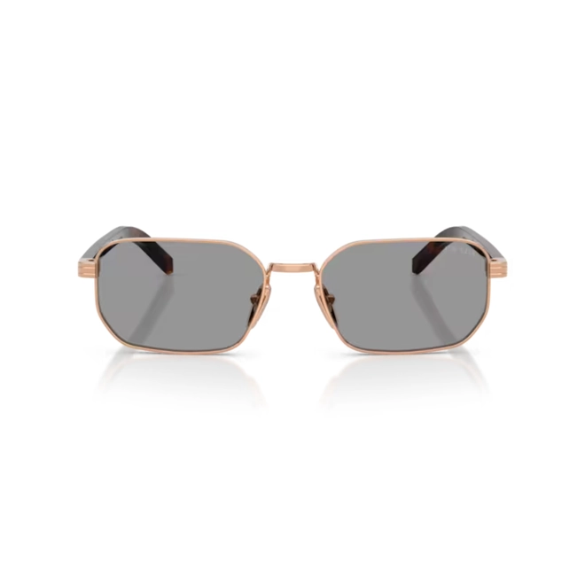 Óculos de Sol Prada 0PR D62S ZVF50Q56 Metal Rose com lentes na cor Cinza 2