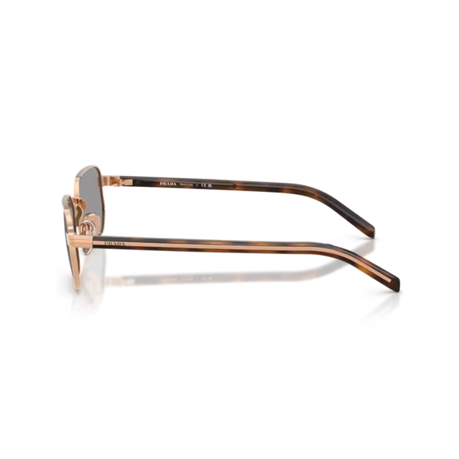 Óculos de Sol Prada 0PR D62S ZVF50Q56 Metal Rose com lentes na cor Cinza 3