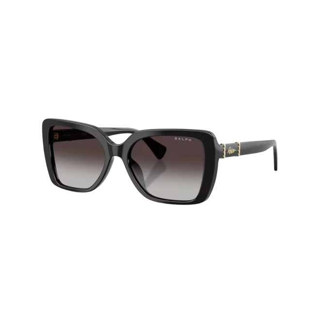 Óculos de Sol Ralph 0RA5356U 50018G55 Acetato Preto com lentes na cor Cinza Degradê 1
