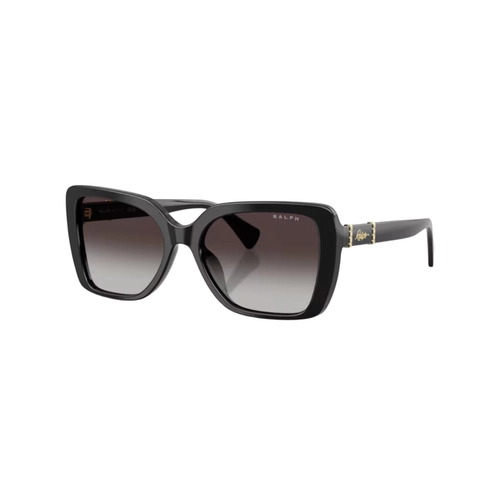 Óculos de Sol Ralph 0RA5356U 50018G55 Acetato Preto com lentes na cor Cinza Degradê