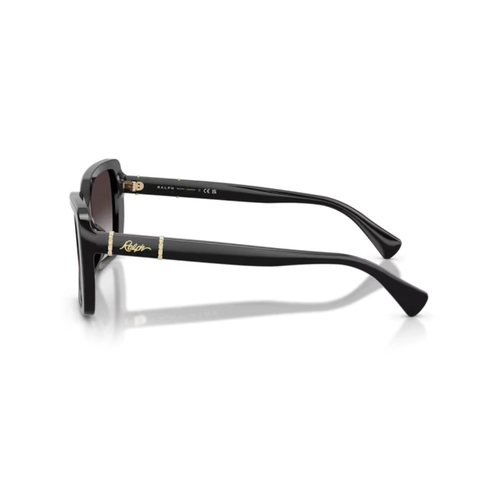 Óculos de Sol Ralph 0RA5356U 50018G55 Acetato Preto com lentes na cor Cinza Degradê