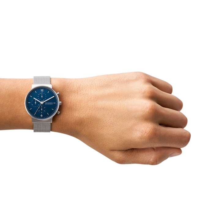 Relógio Skagen Ancher Cronógrafo - SKW6764B1 D2SX Azul 2