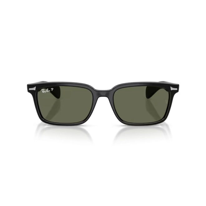 Óculos de Sol Ray-Ban Brunel 0RB2234 901/5856 Propionato Preto Polido com lentes na cor Verde Polarizado 2