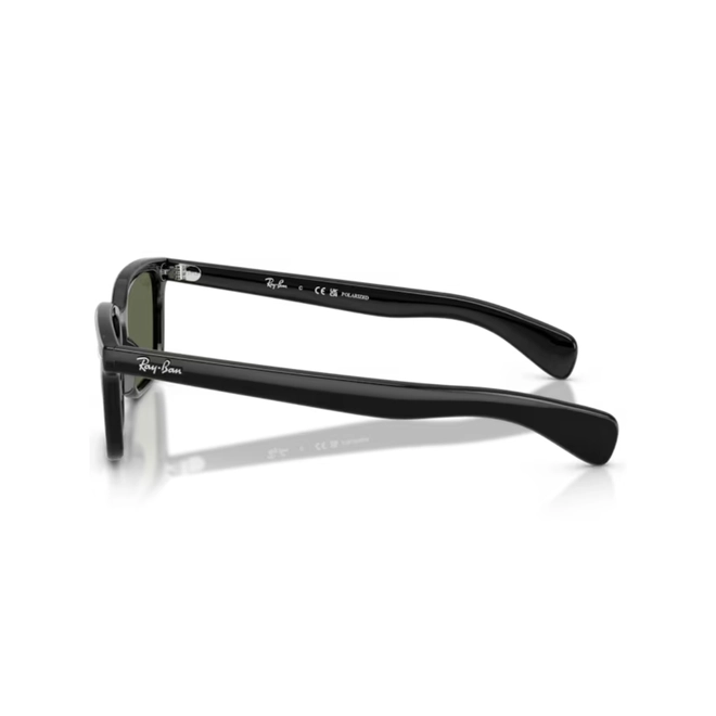 Óculos de Sol Ray-Ban Brunel 0RB2234 901/5856 Propionato Preto Polido com lentes na cor Verde Polarizado 4