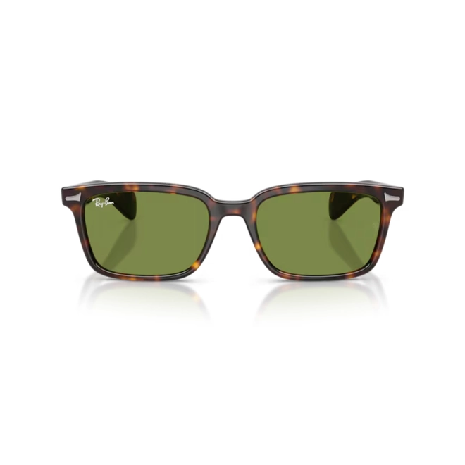 Óculos de Sol Ray-Ban Brunel 0RB2234 902/4E56 Propionato Marrom Mesclado com lentes na cor Verde 2