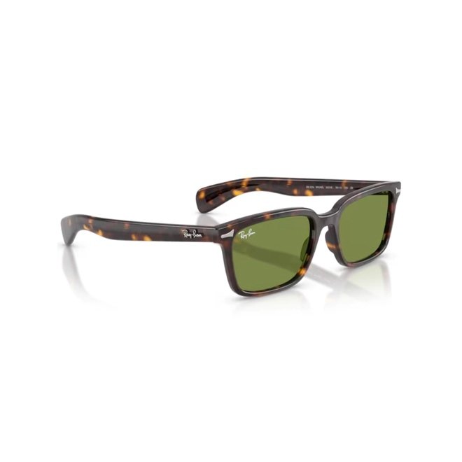 Óculos de Sol Ray-Ban Brunel 0RB2234 902/4E56 Propionato Marrom Mesclado com lentes na cor Verde 3