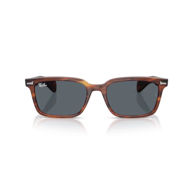 Óculos de Sol Ray-Ban Brunel 0RB2234 954/R556 Propionato Marrom Mesclado Polido com lentes na cor Azul 2