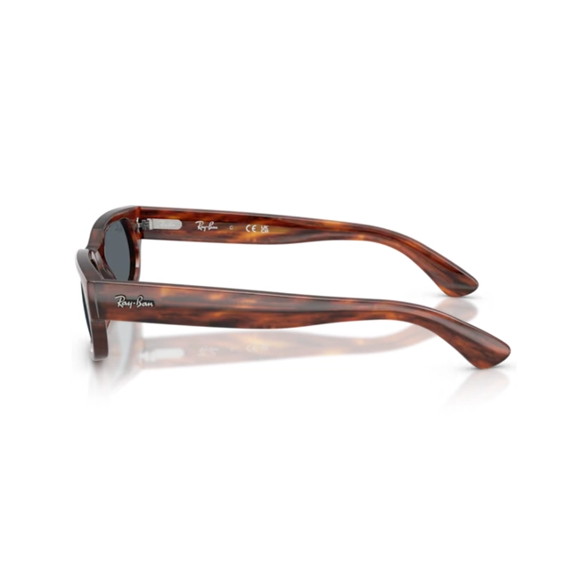 Óculos de Sol Ray-Ban 0RB2236 954/R554 Propionato Marrom Mesclado Polido com lentes na cor Azul 4