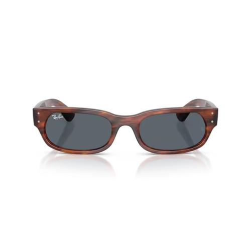 Óculos de Sol Ray-Ban 0RB2236 954/R554 Propionato Marrom Mesclado Polido com lentes na cor Azul