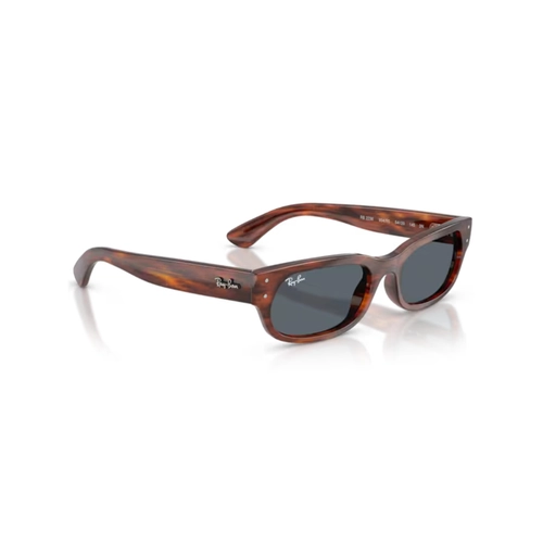 Óculos de Sol Ray-Ban 0RB2236 954/R554 Propionato Marrom Mesclado Polido com lentes na cor Azul