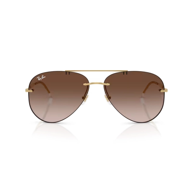 Óculos de Sol Ray-Ban 0RB3791 001/1359 Metal Dourado Polido com lentes na cor Marrom Degradê 2